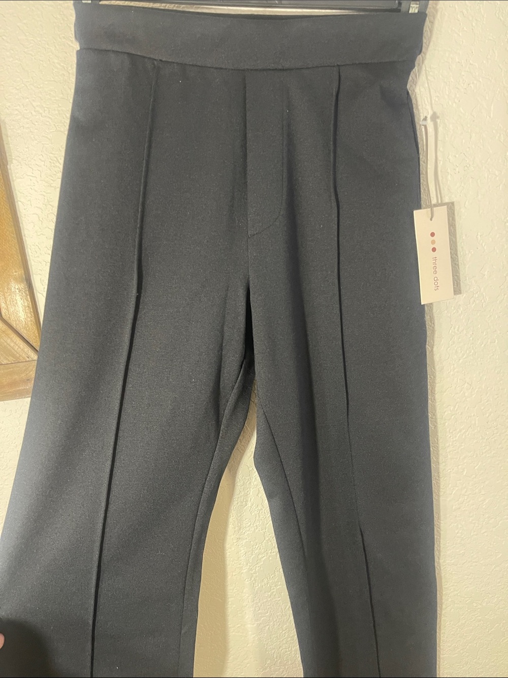 Three Dots Black woman Dress Trousers with Front Creases